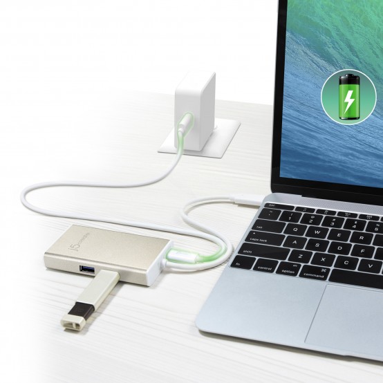 Docking Station j5create USB-C Multi-Adapter - HDMI/Ethernet/USB 3.1 HUB/PD 3.0 JCA374-N