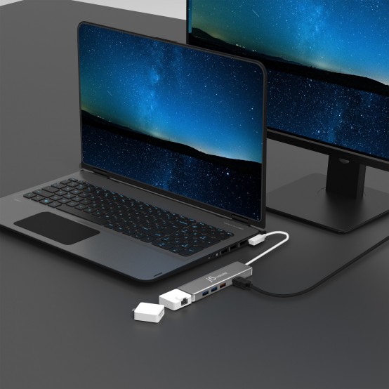 Docking Station j5create USB-C Modular Multi-Adapter with 2 Kits JCD375-N
