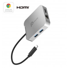 Docking Station j5create 4K60 Elite USB-C PD Multi-Port Adapter JCD391-N