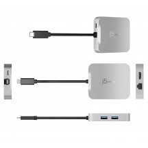 Docking Station j5create 4K60 Elite USB-C PD Multi-Port Adapter JCD391-N