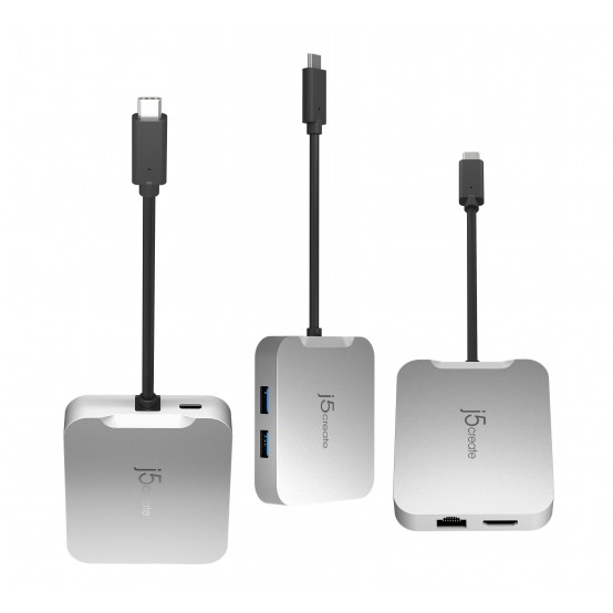 Docking Station j5create 4K60 Elite USB-C PD Multi-Port Adapter JCD391-N