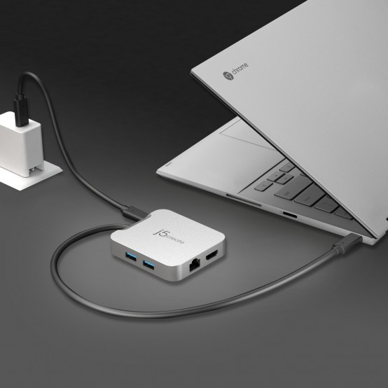 Docking Station j5create 4K60 Elite USB-C PD Multi-Port Adapter JCD391-N
