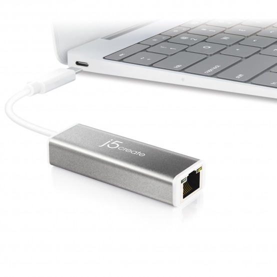 Placa de retea j5create USB-C to Gigabit Ethernet Adapter JCE133G-N
