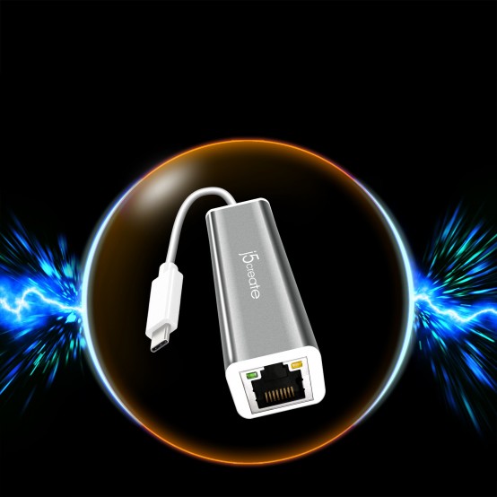 Placa de retea j5create USB-C to Gigabit Ethernet Adapter JCE133G-N