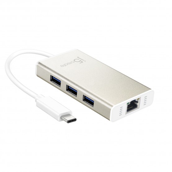 Hub j5create USB-C Gigabit Ethernet & Hub Multi Adapter JCH471-N