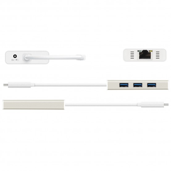 Hub j5create USB-C Gigabit Ethernet & Hub Multi Adapter JCH471-N