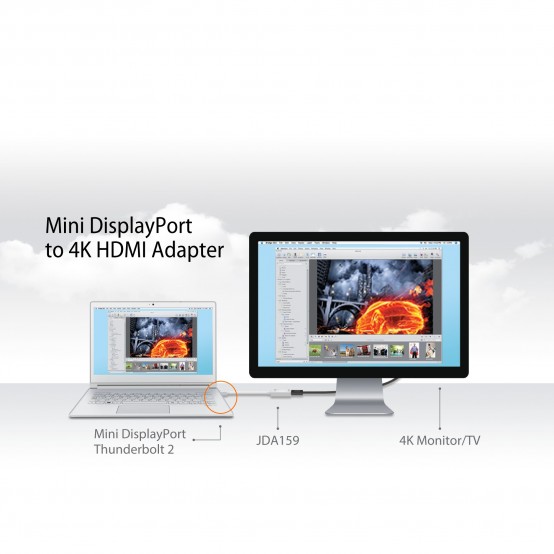 Adaptor j5create mini DisplayPort to 4K HDMI Adapter JDA159-N