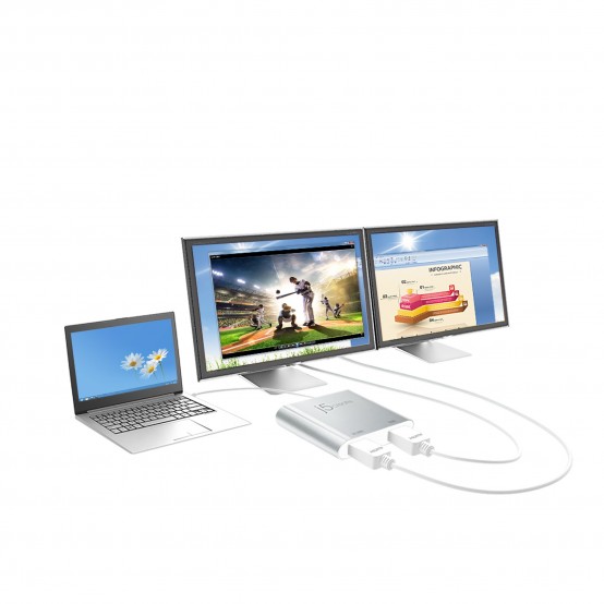 Adaptor j5create USB 3.0 to Dual HDMI Multi-Monitor Adapter JUA365-N