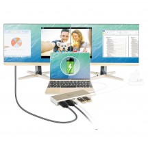 Docking Station j5create USB Type-C Dual HDMI Mini Dock-Ethernet/ USB 3.1 HUB / PD2.0 JCD381-N