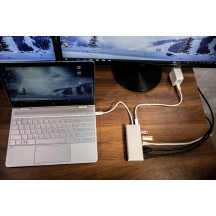 Docking Station j5create USB Type-C Dual HDMI Mini Dock-Ethernet/ USB 3.1 HUB / PD2.0 JCD381-N