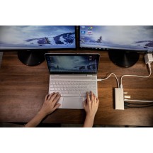 Docking Station j5create USB Type-C Dual HDMI Mini Dock-Ethernet/ USB 3.1 HUB / PD2.0 JCD381-N