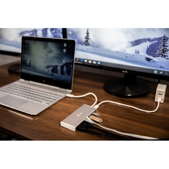 Docking Station j5create USB Type-C Dual HDMI Mini Dock-Ethernet/ USB 3.1 HUB / PD2.0 JCD381-N