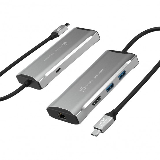 Docking Station j5create 4K60 Elite USB-C 10Gbps Travel Dock JCD392-N