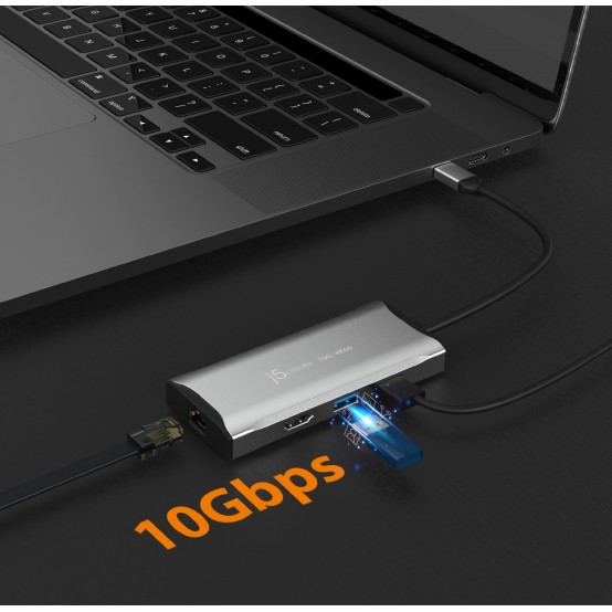 Docking Station j5create 4K60 Elite USB-C 10Gbps Travel Dock JCD392-N