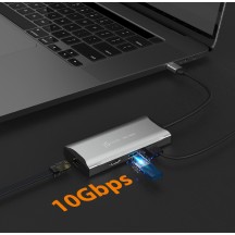 Docking Station j5create 4K60 Elite USB-C 10Gbps Travel Dock JCD392-N