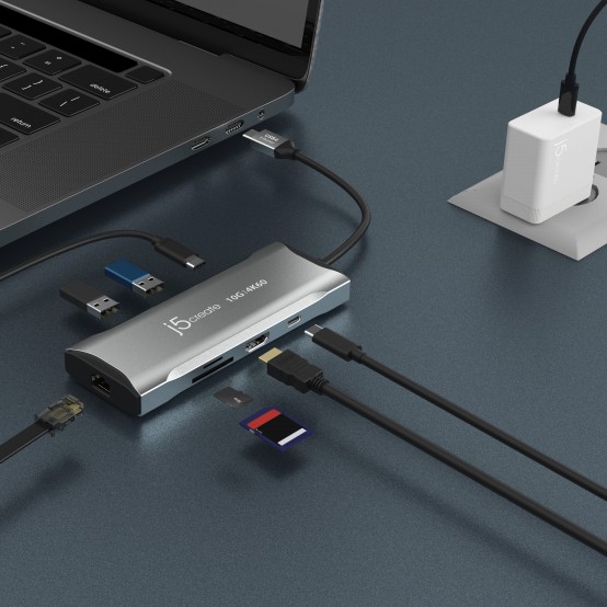 Docking Station j5create 4K60 Elite USB-C 10Gbps Mini Dock JCD393-N