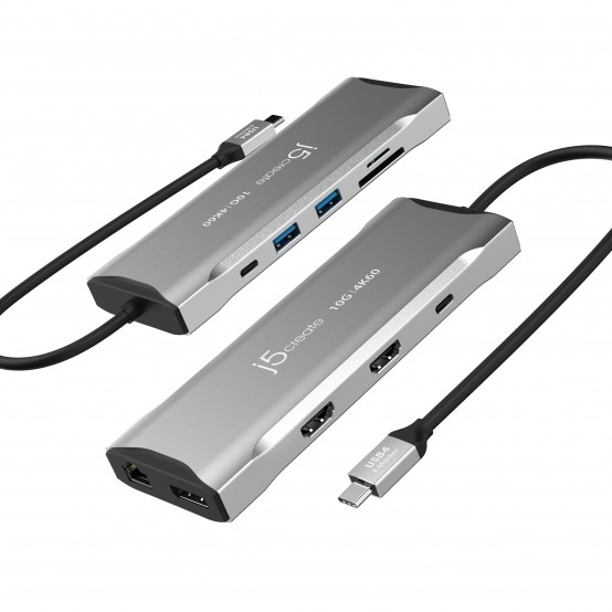 Docking Station j5create 4K60 Elite USB-C Triple-Monitor 10Gbps Mini Dock JCD397-N