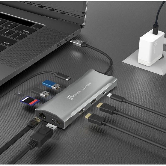 Docking Station j5create 4K60 Elite USB-C Triple-Monitor 10Gbps Mini Dock JCD397-N