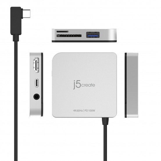Docking Station j5create USB-C to 4K 60 Hz HDMI Travel Dock for iPad Pro JCD612-N