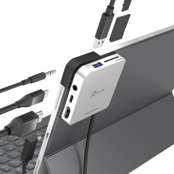 Docking Station j5create USB-C to 4K 60 Hz HDMI Travel Dock for iPad Pro JCD612-N