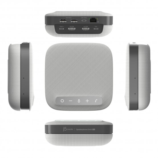 Boxe J5Create USB-C Dual 4K Speakerphone Dock Pro JCDS337-N