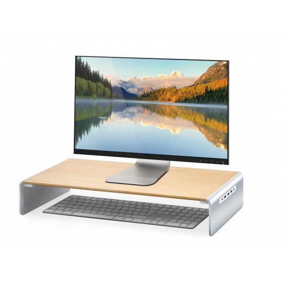Suport j5create Wood Monitor Stand with Docking Station JCT425-N