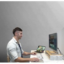 Suport j5create Wood Monitor Stand with Docking Station JCT425-N