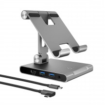 Suport j5create Multi-Angle Stand with Docking Station for iPad Pro JTS224-N
