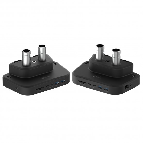 Suport J5Create Ergonomic Dual-Monitor Mount with Docking Station JTSA302-N