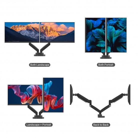 Suport J5Create Ergonomic Dual-Monitor Mount with Docking Station JTSA302-N