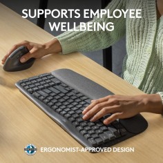 Tastatura Logitech Wave Keys for Business - Ergonomic Keyboard 920-012334