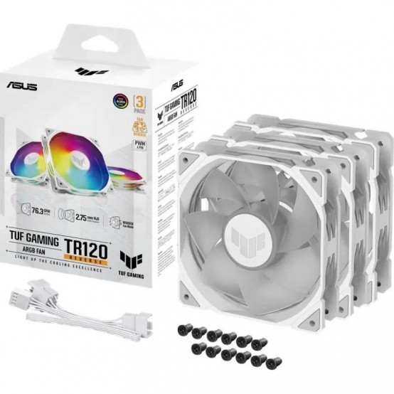 Ventilator ASUS TUF Gaming TR120 ARGB Reverse Fan White - Single Pack 90DA00D3-B09000