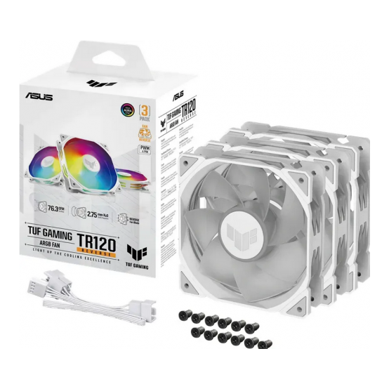 Ventilator ASUS TUF Gaming TR120 ARGB Reverse Fan White - Triple Pack 90DA00D3-B09020