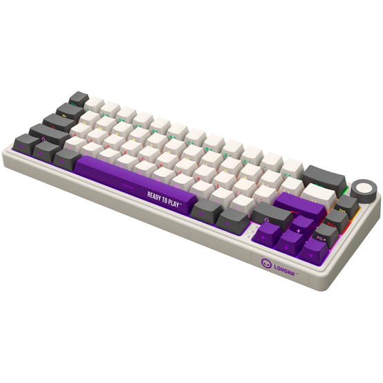 Tastatura Lorgar Wireless 65% Mechanical Gaming Keyboard Pro Beige LRG-KBP70MW-RT-US