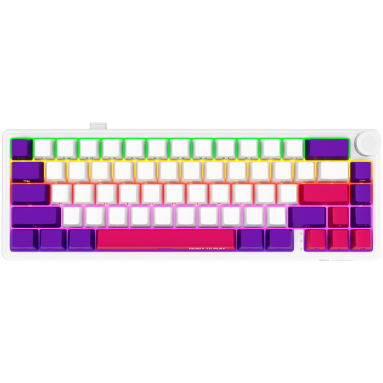 Tastatura Lorgar Wireless 65% Mechanical Gaming Keyboard Pro White LRG-KBP70MW-WH-US