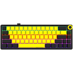 Tastatura Lorgar Wireless 65% Mechanical Gaming Keyboard Pro Black/Yellow LRG-KBP70MW-YL-US