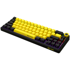 Tastatura Lorgar Wireless 65% Mechanical Gaming Keyboard Pro Black/Yellow LRG-KBP70MW-YL-US 2