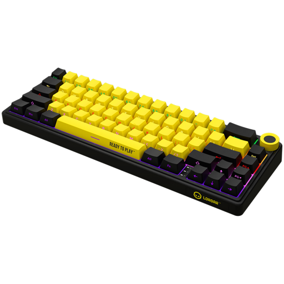 Tastatura Lorgar Wireless 65% Mechanical Gaming Keyboard Pro Black/Yellow LRG-KBP70MW-YL-US