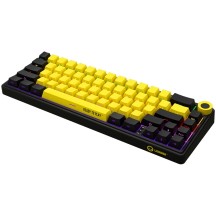 Tastatura Lorgar Wireless 65% Mechanical Gaming Keyboard Pro Black/Yellow LRG-KBP70MW-YL-US