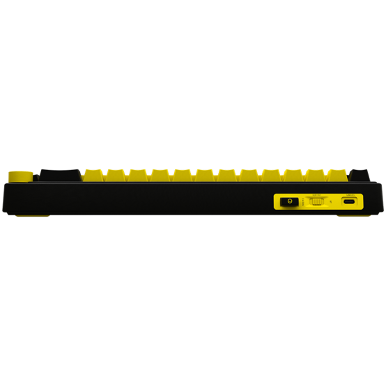 Tastatura Lorgar Wireless 65% Mechanical Gaming Keyboard Pro Black/Yellow LRG-KBP70MW-YL-US