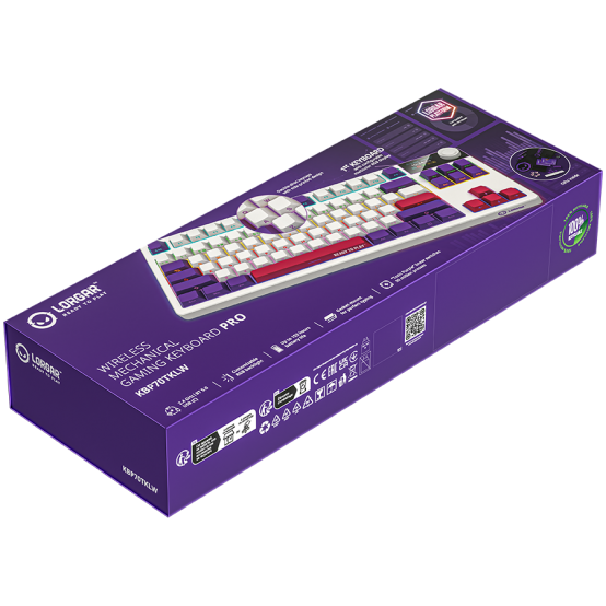 Tastatura Lorgar Wireless TKL Mechanical Gaming Keyboard Pro White LRG-KBP70TKLW-WH-US