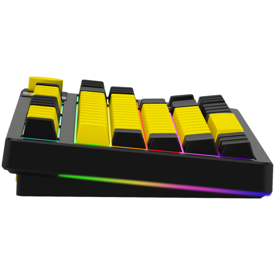 Tastatura Lorgar Wireless TKL Mechanical Gaming Keyboard Pro Black/Yellow LRG-KBP70TKLW-YL-US