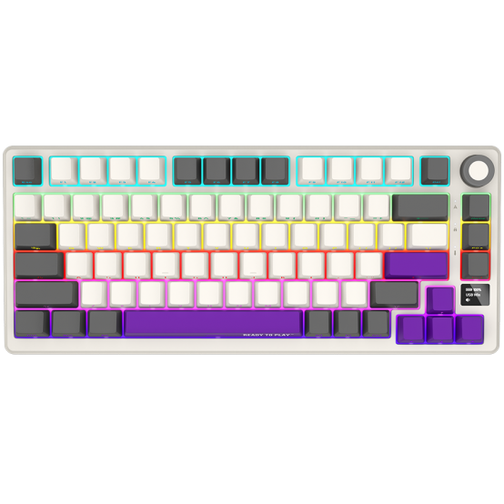 Tastatura Lorgar Wireless 75% Mechanical Gaming Keyboard Pro Beige LRG-KBP7075W-RT-US