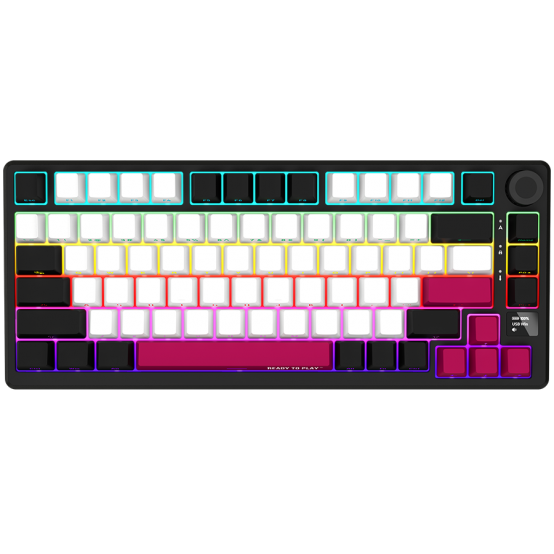 Tastatura Lorgar Wireless 75% Mechanical Gaming Keyboard Pro Black/Red LRG-KBP7075W-BK-US