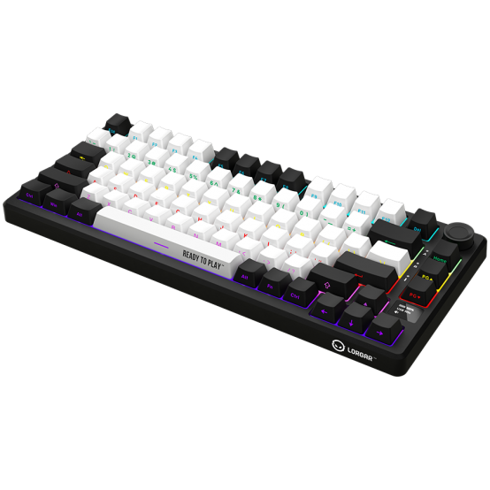 Tastatura Lorgar Wireless 75% Mechanical Gaming Keyboard Pro Black/Red LRG-KBP7075W-BK-US