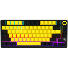 Tastatura Lorgar Wireless 75% Mechanical Gaming Keyboard Pro Black/Yellow LRG-KBP7075W-YL-US