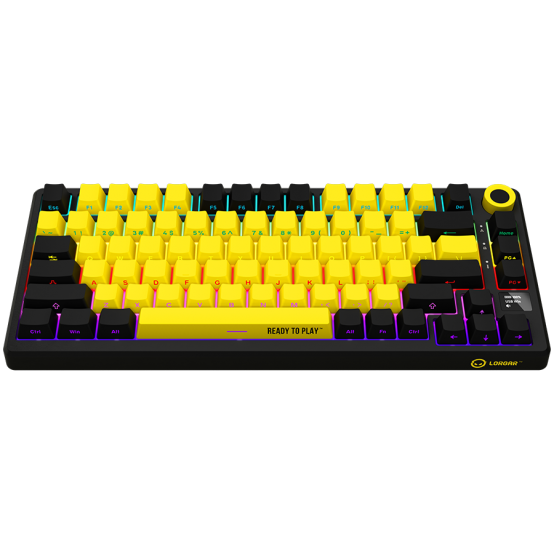 Tastatura Lorgar Wireless 75% Mechanical Gaming Keyboard Pro Black/Yellow LRG-KBP7075W-YL-US