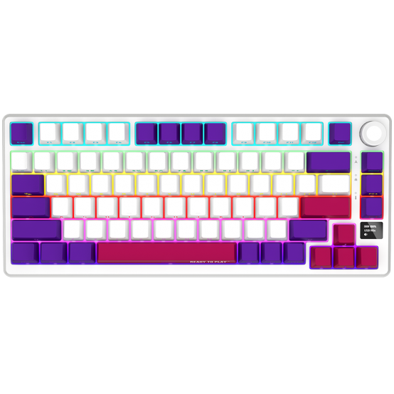 Tastatura Lorgar Wireless 75% Mechanical Gaming Keyboard Pro White LRG-KBP7075W-WH-US