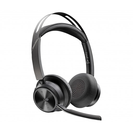 Casca HP Poly Voyager Focus 2 Microsoft Teams Certified USB-C-C Headset +USB-C/A Adapter +Charging Stand 9T9J6AA