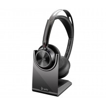Casca HP Poly Voyager Focus 2 Microsoft Teams Certified USB-C-C Headset +USB-C/A Adapter +Charging Stand 9T9J6AA